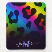 ヒョウカラフルプリント マウスパッド (正面)