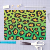 ヒョウカラフルプリント 薄葉紙 (クラフト)