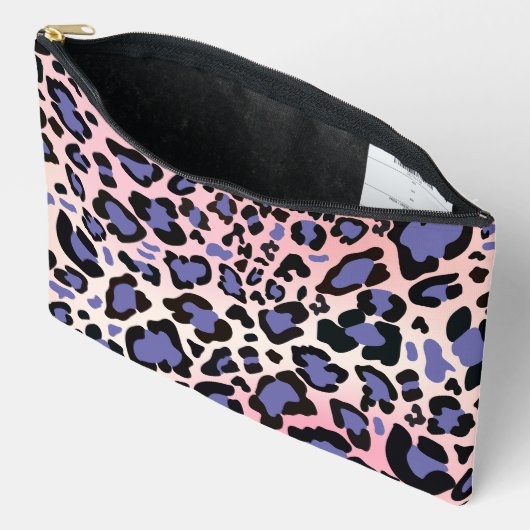 ヒョウカラフル型 アクセサリーポーチ (見開き)