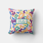 ヒョウカラフル型 クッション (正面)