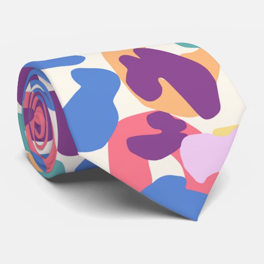 ヒョウカラフル型 ネクタイ (ロール)