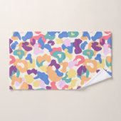 ヒョウカラフル型 バスタオルセット (ハンドタオル)