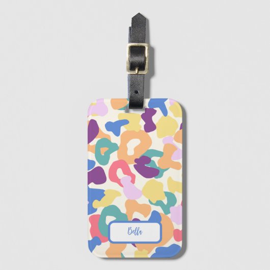 ヒョウカラフル型 ラゲッジタグ (正面縦)