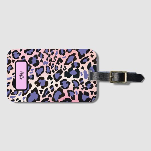 ヒョウカラフル型 ラゲッジタグ (正面横)