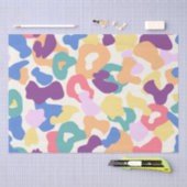 ヒョウカラフル型 薄葉紙 (クラフト)