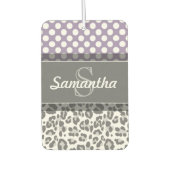 ヒョウガーリースポットプリントパターカスタムンMONOGRAM カーエアーフレッシュナー (正面)