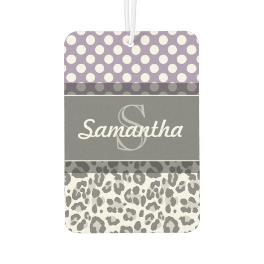 ヒョウガーリースポットプリントパターカスタムンMONOGRAM カーエアーフレッシュナー (裏面)