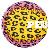 ヒョウクールアニマルプリントソフトボールスポーツギフト ソフトボール (正面左)