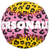 ヒョウクールアニマルプリントソフトボールスポーツギフト ソフトボール (裏面)