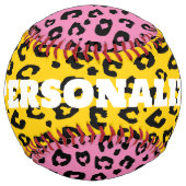 ヒョウクールアニマルプリントソフトボールスポーツギフト ソフトボール (正面)