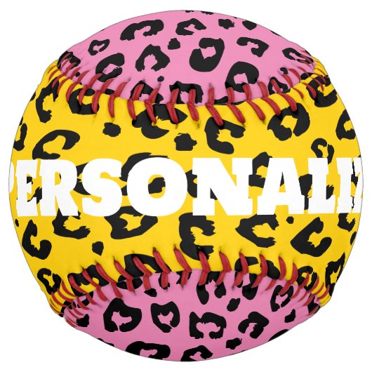 ヒョウクールアニマルプリントソフトボールスポーツギフト ソフトボール (正面)