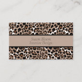 ヒョウコンテンポラリーの斑点(ブラウンとタン) 名刺 (正面)