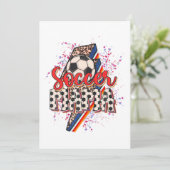 ヒョウサッカーママ稲妻ボルトスポーツママ母モース 招待状 (スタンド正面)