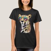 ヒョウスタイリッシュしゃれている Tシャツ (正面)