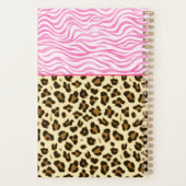 ヒョウスタイリッシュとピンクのゼブラプリント プランナー手帳 (裏面)