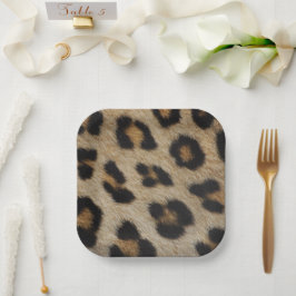 ヒョウスタイリッシュチーターの毛皮のアニマルプリント ペーパープレート
