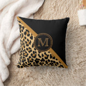 ヒョウスタイリッシュプリントカスタムモノグラム クッション (ブランケット)