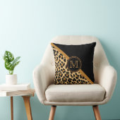 ヒョウスタイリッシュプリントカスタムモノグラム クッション (椅子)