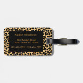 ヒョウスタイリッシュプリントモノグラム旅行バッグラベル ラゲッジタグ (裏面横)