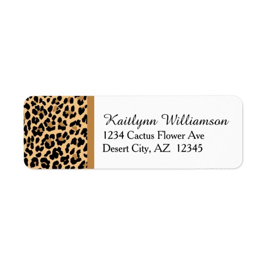 ヒョウスタイリッシュプリント ラベル (正面)