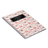 ヒョウスタイリッシュ動物型名 ノートブック (右側)