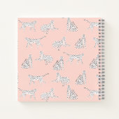 ヒョウスタイリッシュ動物模様 ノートブック (裏面)