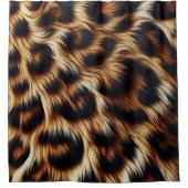 ヒョウスタイリッシュ柄 シャワーカーテン (正面)