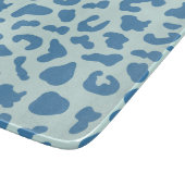 ヒョウスタイリッシュ柄（青） カッティングボード (角)