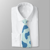 ヒョウスタイリッシュ柄(青) ネクタイ (タイ)