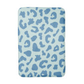 ヒョウスタイリッシュ柄（青） バスマット (正面縦)