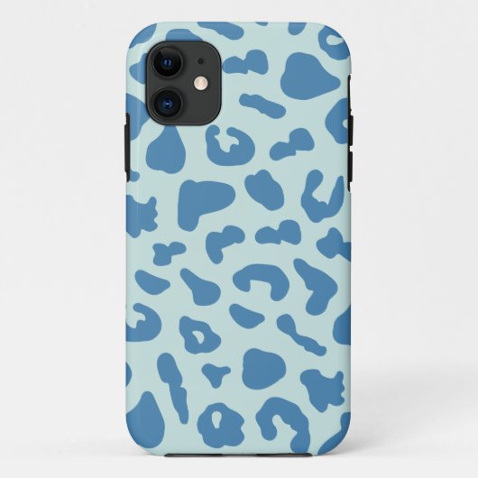 ヒョウスタイリッシュ柄(青) Case-Mate iPhoneケース (裏面)