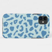 ヒョウスタイリッシュ柄(青) Case-Mate iPhoneケース (裏面(横))