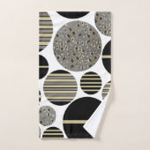 ヒョウストライプのクリスマスボールGlam #1 #xmas #art バスタオルセット (ハンドタオル)