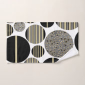 ヒョウストライプのクリスマスボールGlam #1 #xmas #art バスタオルセット (ハンドタオル)