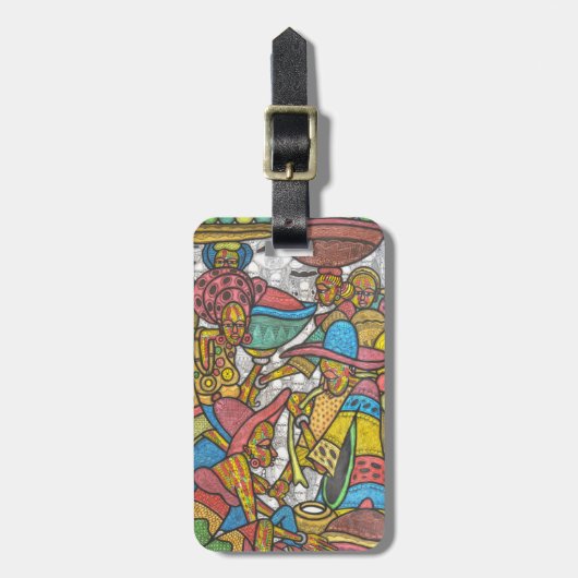 ヒョウタンの市場 ラゲッジタグ (正面縦)