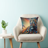 ヒョウチャーム:威厳のあるジャングルエスケープ クッション (椅子)