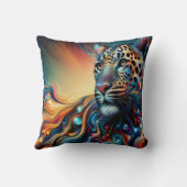 ヒョウチャーム:威厳のあるジャングルエスケープ クッション (裏面)