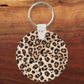 ヒョウデザインパターン:ワイルドエレガンス。 キーホルダー (正面)