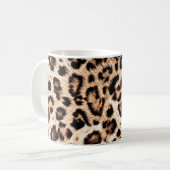 ヒョウデザインパターン:ワイルドエレガンス。 コーヒーマグカップ (正面左)