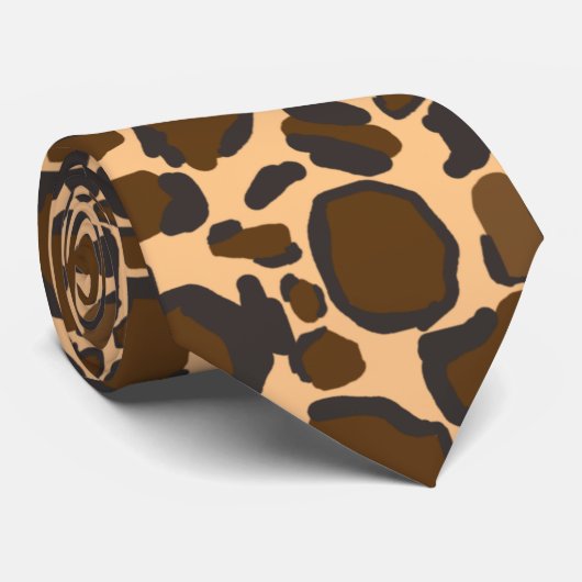 ヒョウデザイン ネクタイ (ロール)