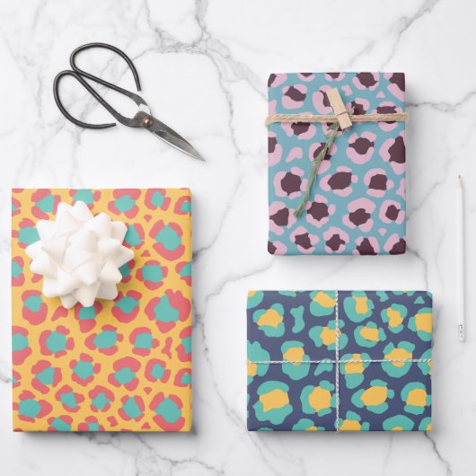 ヒョウトレンディー色2025 ラッピングペーパーシート (正面)
