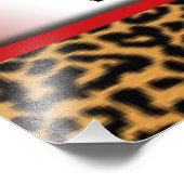 ヒョウハイヒール&レッドローズ フォトプリント            (角)