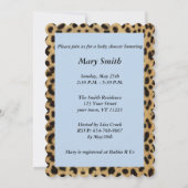 ヒョウハートベビーシャワー招待状 招待状 (裏面)