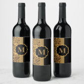 ヒョウパターン ワインラベル (ボトル)