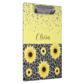 ヒョウパーソナライズされたとヒマワリのクリップボード クリップボード (右)