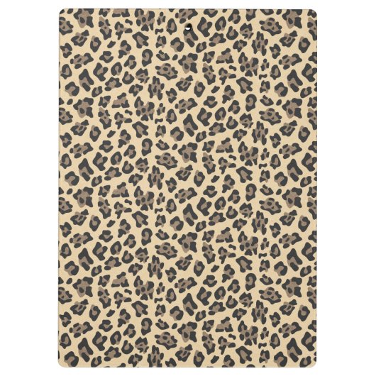 ヒョウパーソナライズされたとヒマワリ クリップボード (裏面)