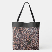 ヒョウパーソナライズされたの肌のテクスチャトートバッグ トートバッグ (裏面)