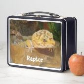 ヒョウパーソナライズされたゲコトカゲ メタルランチボックス (インサイチュ)