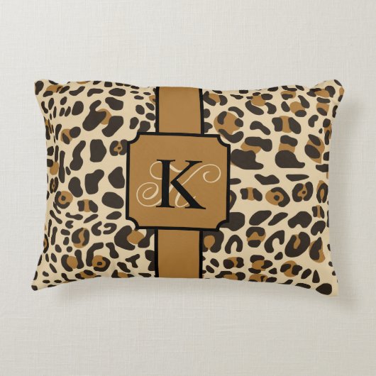 ヒョウパーソナライズされたジャガーアニマルプリント模様 アクセントクッション (裏面)