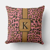 ヒョウパーソナライズされたジャガーアニマルプリント模様 クッション (正面)